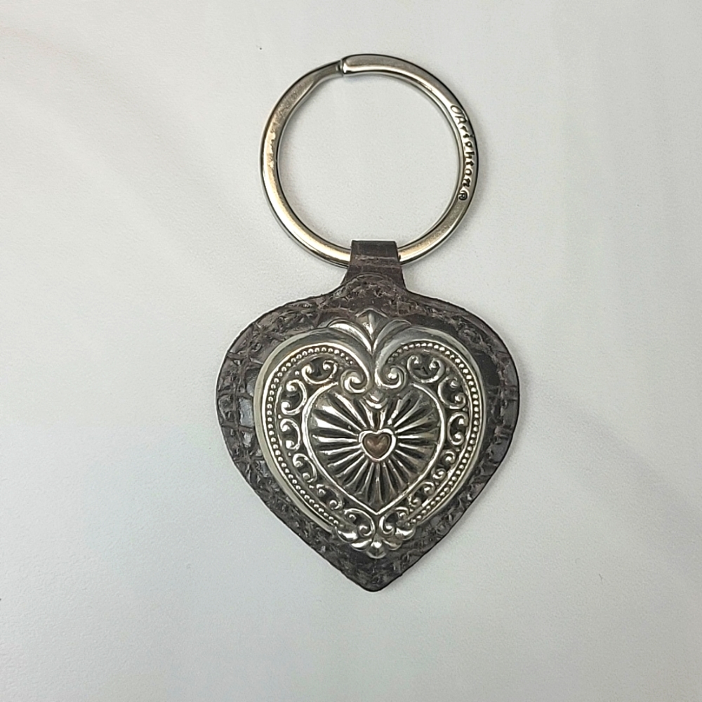 Brighton Leather Heart Keychain